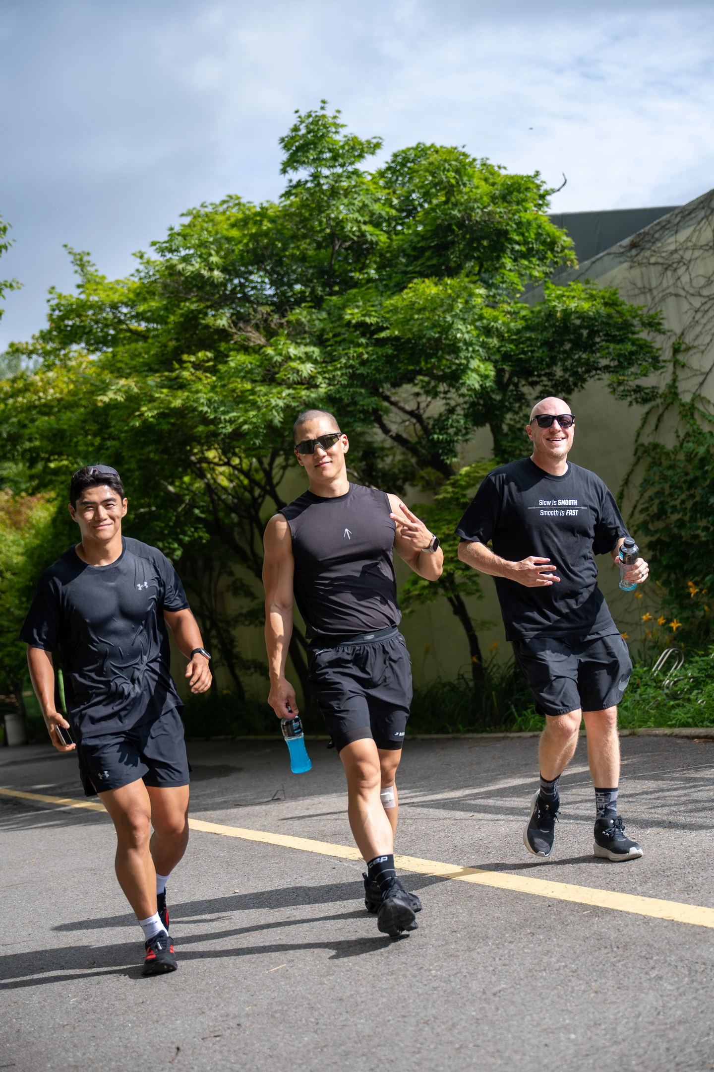 Members finishing a run together